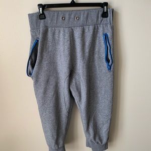 Gray jogger shorts